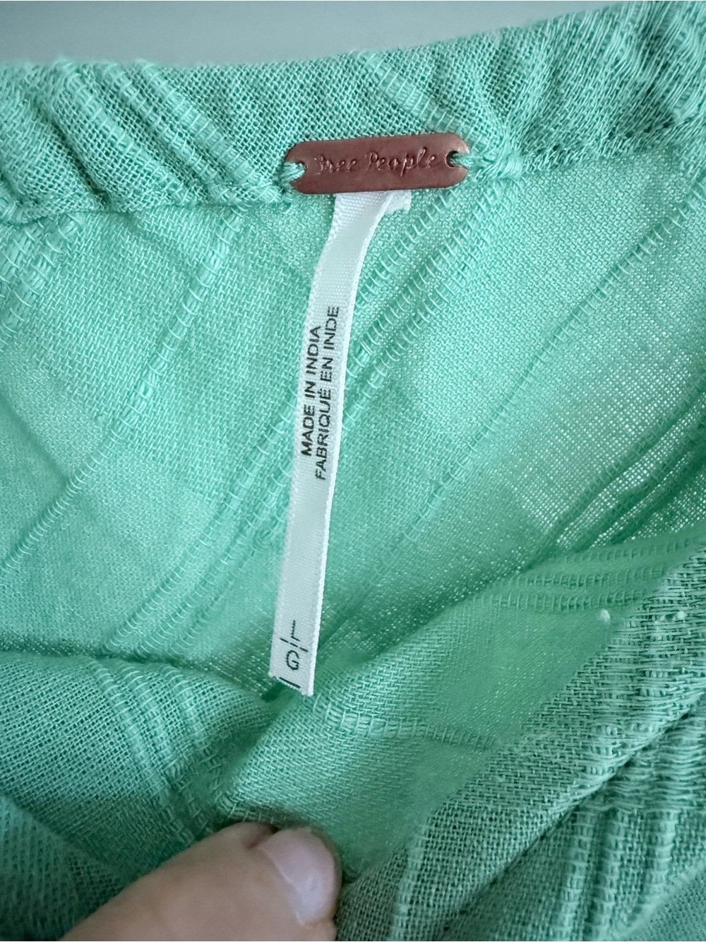 Free People Light Green Maxi Skirt with Side Button Detail - Picture 3 of 6